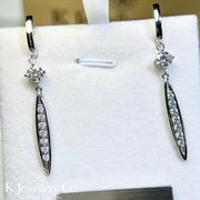 Moissanite Long Drop Earrings Moissanite tassel earrings